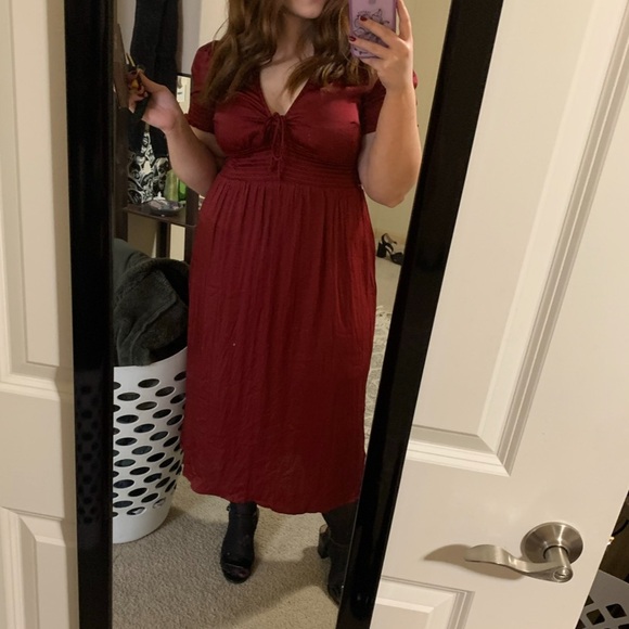 Lulus Satin Holiday Dress - Picture 5 of 5